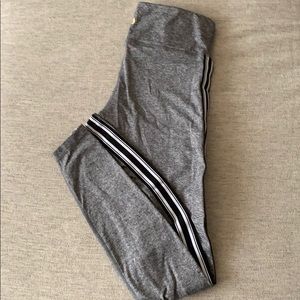 Spiritual Gangster Striped Gray Leggings